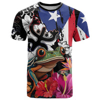 Boricua Taino Coqui Tropical T Shirt Puerto Rico Grunge Flag - Wonder Print Shop