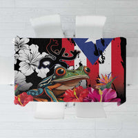 Boricua Taino Coqui Tropical Tablecloth Puerto Rico Grunge Flag - Wonder Print Shop