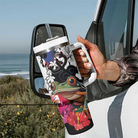 Boricua Taino Coqui Tropical Tumbler With Handle Puerto Rico Grunge Flag - Wonder Print Shop