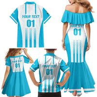 Custom Honduras Football Family Matching Mermaid Dress and Hawaiian Shirt Vamos Los Catrachos