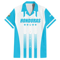 Custom Honduras Football Family Matching Short Sleeve Bodycon Dress and Hawaiian Shirt Vamos Los Catrachos