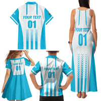 Custom Honduras Football Family Matching Tank Maxi Dress and Hawaiian Shirt Vamos Los Catrachos
