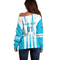 Custom Honduras Football Off Shoulder Sweater Vamos Los Catrachos
