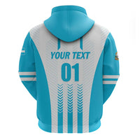 Custom Honduras Football Zip Hoodie Vamos Los Catrachos