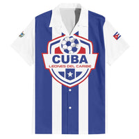 Custom Cuba Football Family Matching Off The Shoulder Long Sleeve Dress and Hawaiian Shirt Los Leones del Caribe