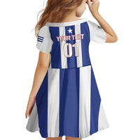 Custom Cuba Football Family Matching Off Shoulder Short Dress and Hawaiian Shirt Los Leones del Caribe