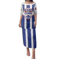 Custom Cuba Football Family Matching Puletasi and Hawaiian Shirt Los Leones del Caribe