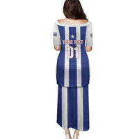 Custom Cuba Football Family Matching Puletasi and Hawaiian Shirt Los Leones del Caribe