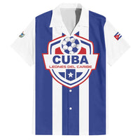 Custom Cuba Football Family Matching Short Sleeve Bodycon Dress and Hawaiian Shirt Los Leones del Caribe