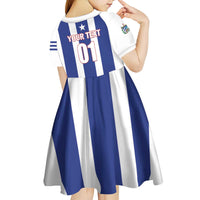 Custom Cuba Football Kid Short Sleeve Dress Los Leones del Caribe