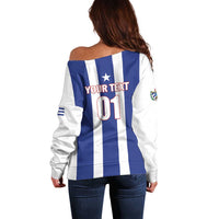 Custom Cuba Football Off Shoulder Sweater Los Leones del Caribe