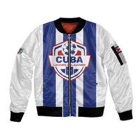 Custom Cuba Football Sleeve Zip Bomber Jacket Los Leones del Caribe