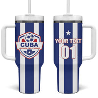 Custom Cuba Football Tumbler With Handle Los Leones del Caribe
