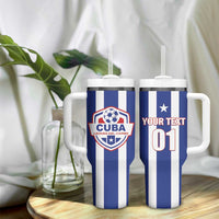Custom Cuba Football Tumbler With Handle Los Leones del Caribe