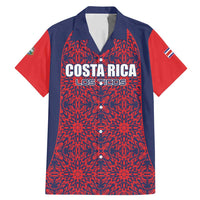Custom Costa Rica Football Family Matching Mermaid Dress and Hawaiian Shirt Los Ticos Unique Pattern