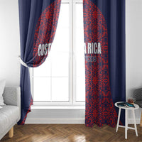 Costa Rica Football Window Curtain Los Ticos Unique Pattern