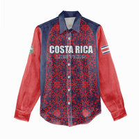 Custom Costa Rica Football Women Casual Shirt Los Ticos Unique Pattern