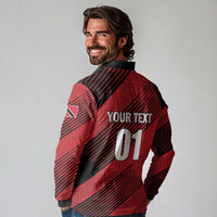 Custom Trinidad and Tobago Football Long Sleeve Polo Shirt Soca Warriors In My Heart