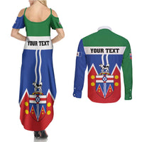 Personalized Canada Yukon Territories Couples Matching Summer Maxi Dress and Long Sleeve Button Shirt Larger Than Life