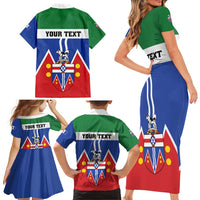 Personalized Canada Yukon Territories Family Matching Short Sleeve Bodycon Dress and Hawaiian Shirt Larger Than Life