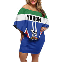 Personalized Canada Yukon Territories Off Shoulder Short Dress Larger Than Life