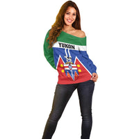 Personalized Canada Yukon Territories Off Shoulder Sweater Larger Than Life