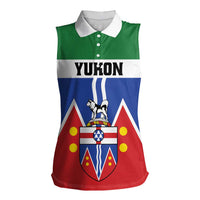 Personalized Canada Yukon Territories Women Sleeveless Polo Shirt Larger Than Life