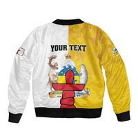 Personalized Canada Nunavut Territories Bomber Jacket Inuktitut Our Land Our Strength