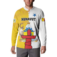 Personalized Canada Nunavut Territories Button Sweatshirt Inuktitut Our Land Our Strength