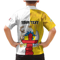 Personalized Canada Nunavut Territories Family Matching Mermaid Dress and Hawaiian Shirt Inuktitut Our Land Our Strength