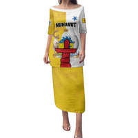 Personalized Canada Nunavut Territories Family Matching Puletasi and Hawaiian Shirt Inuktitut Our Land Our Strength