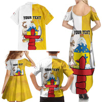 Personalized Canada Nunavut Territories Family Matching Summer Maxi Dress and Hawaiian Shirt Inuktitut Our Land Our Strength