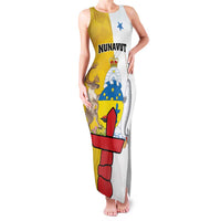Personalized Canada Nunavut Territories Family Matching Tank Maxi Dress and Hawaiian Shirt Inuktitut Our Land Our Strength