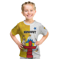Personalized Canada Nunavut Territories Kid T Shirt Inuktitut Our Land Our Strength