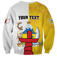 Personalized Canada Nunavut Territories Sweatshirt Inuktitut Our Land Our Strength