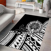 Taino Sun Traditional Tattoo Area Rug Polynesian Pattern