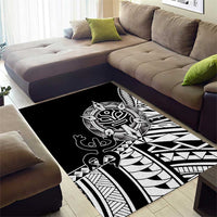 Taino Sun Traditional Tattoo Area Rug Polynesian Pattern