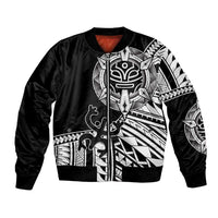 Taino Sun Traditional Tattoo Bomber Jacket Polynesian Pattern
