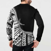Taino Sun Traditional Tattoo Button Sweatshirt Polynesian Pattern