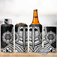 Taino Sun Traditional Tattoo 4 in 1 Can Cooler Tumbler Polynesian Pattern