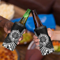 Taino Sun Traditional Tattoo 4 in 1 Can Cooler Tumbler Polynesian Pattern