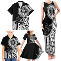 Taino Sun Traditional Tattoo Family Matching Tank Maxi Dress and Hawaiian Shirt Polynesian Pattern