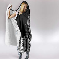 Taino Sun Traditional Tattoo Hooded Blanket Polynesian Pattern