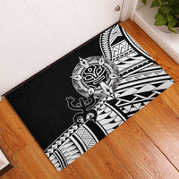 Taino Sun Traditional Tattoo Rubber Doormat Polynesian Pattern