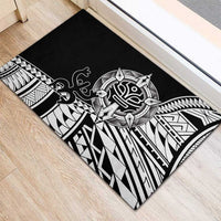 Taino Sun Traditional Tattoo Rubber Doormat Polynesian Pattern