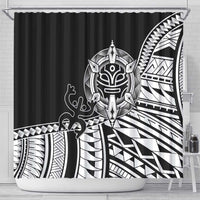 Taino Sun Traditional Tattoo Shower Curtain Polynesian Pattern
