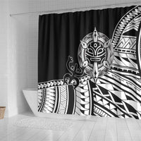 Taino Sun Traditional Tattoo Shower Curtain Polynesian Pattern