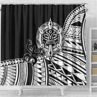 Taino Sun Traditional Tattoo Shower Curtain Polynesian Pattern