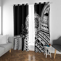 Taino Sun Traditional Tattoo Window Curtain Polynesian Pattern