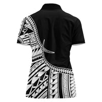 Taino Sun Traditional Tattoo Women Polo Shirt Polynesian Pattern
